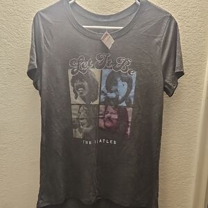 The Beatles Gray Let It Be Graphic Tee